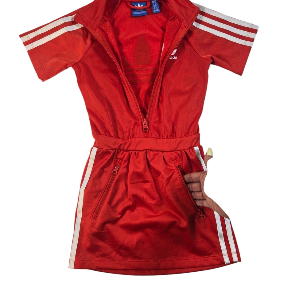 NWOT Adidas Red Athletic Dress Sz 4-5yrs - Picture 3 of 6